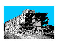 Shire Hall Complex demolition 2020 art print 14x11